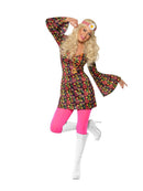 Costumes Australia 1960s CND Costume Ladies Hippy Floral Dress_4