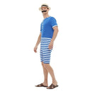 Costumes Australia 20s Bathing Suit Costume Adult Blue White_3