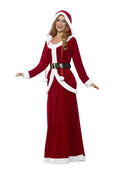 Costumes Australia Deluxe Ms Claus Costume Adult Red Hooded Dress Belt_3