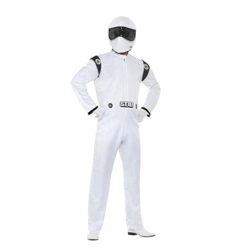 top gear kostüm Top Gear The Stig Racing Driver Costume Adult White Jumpsuit