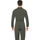 Top Gun Deluxe Male Costume Adult Green Jumpsuit Sunglasses Dog Tags