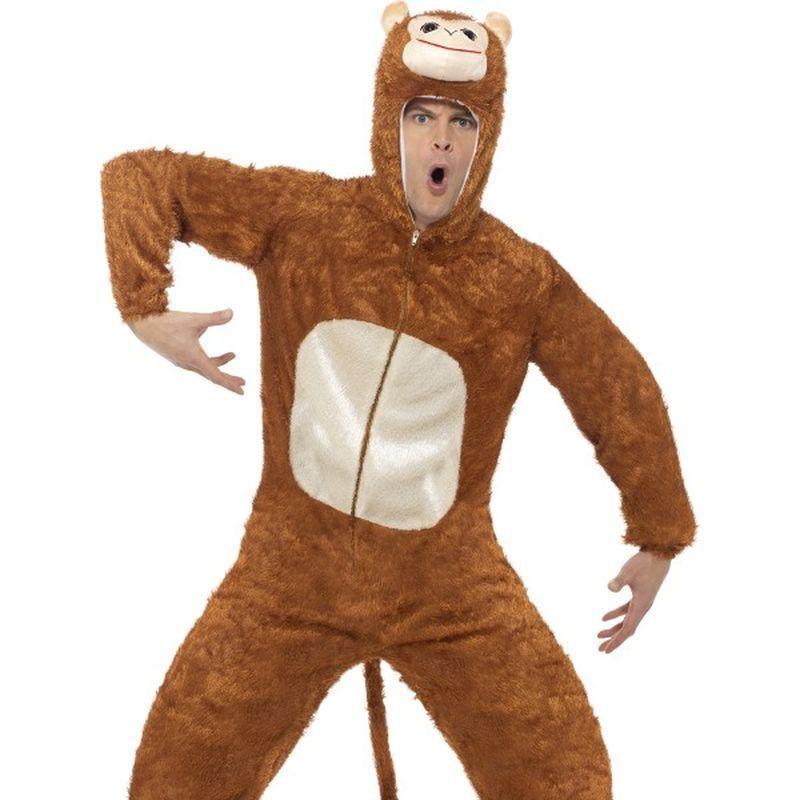 Monkey Costume, Adult - Medium Mens Brown