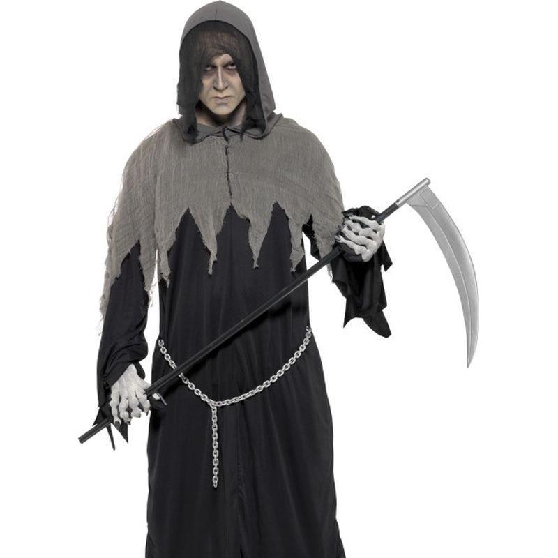 Grim Reaper Robe Costume - Medium Mens Black/Grey