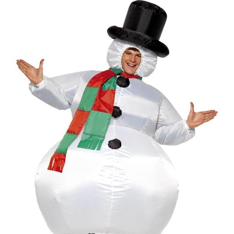 Inflatable Snowman - One Size Mens White
