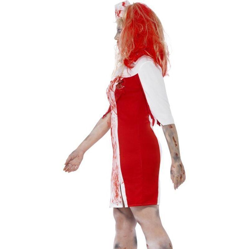 Curves Zombie Nurse Costume Adult White Red Womens