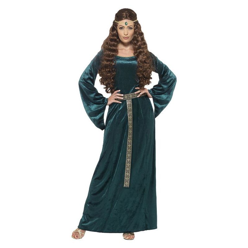 Medieval Maid Costume Adult Green Womens