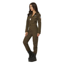 Top Gun Maverick Ladies Aviator Jumpsuit Costume Green