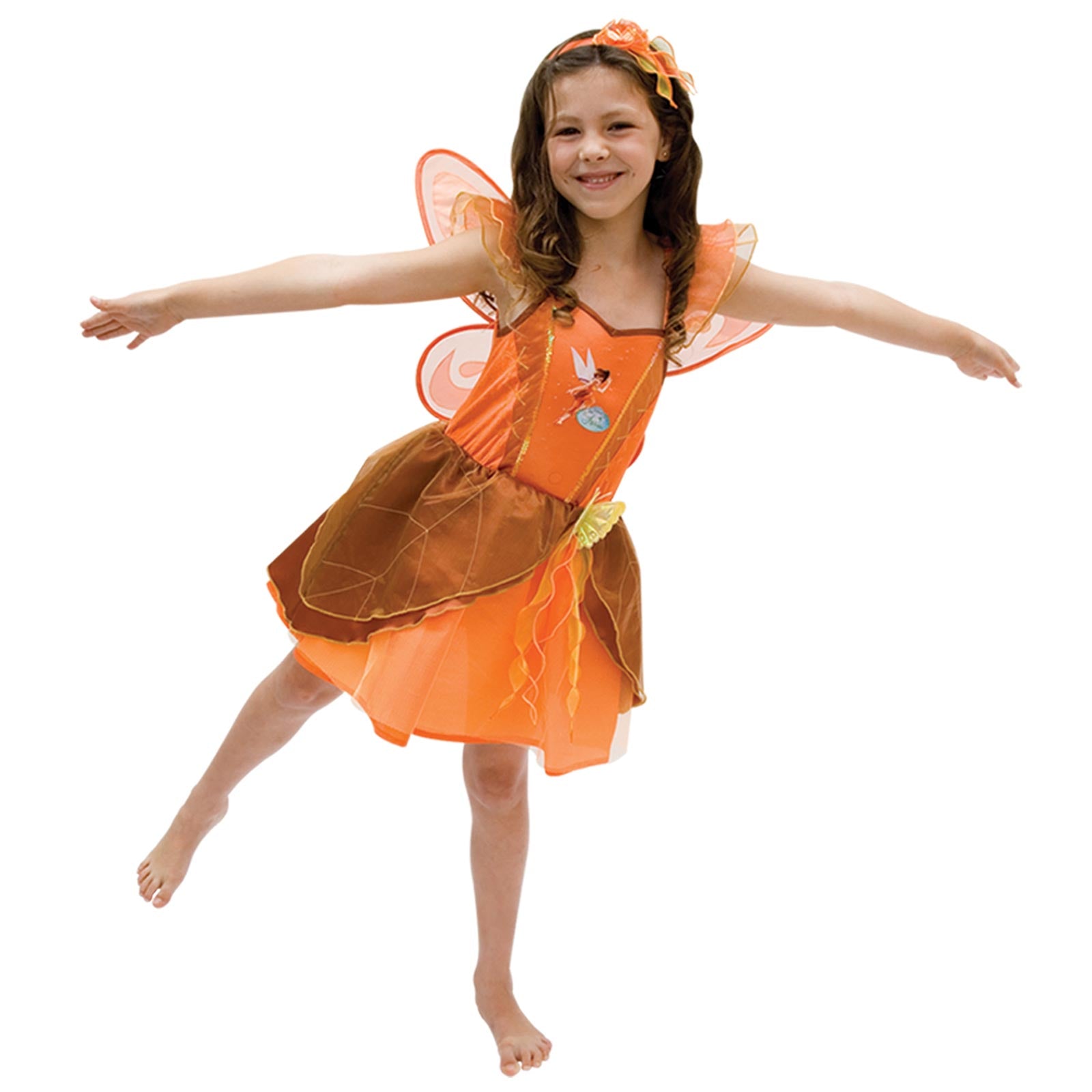 Fawn Crystal Fairy Costume Child Girls Orange