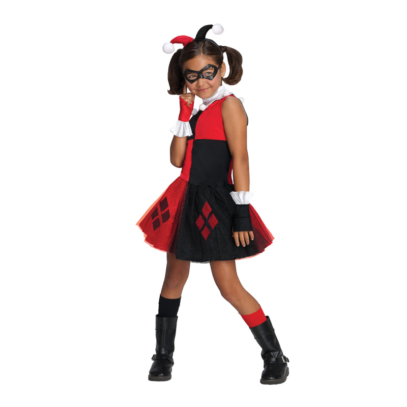 Harley Quinn Tutu Costume Girls Red -5