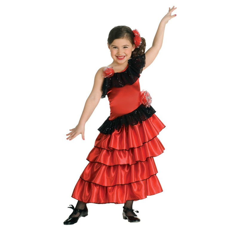 Spanish Princess Costume Child Girls Red -1