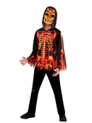 Fire Devil Boys Costume Flame Skeleton