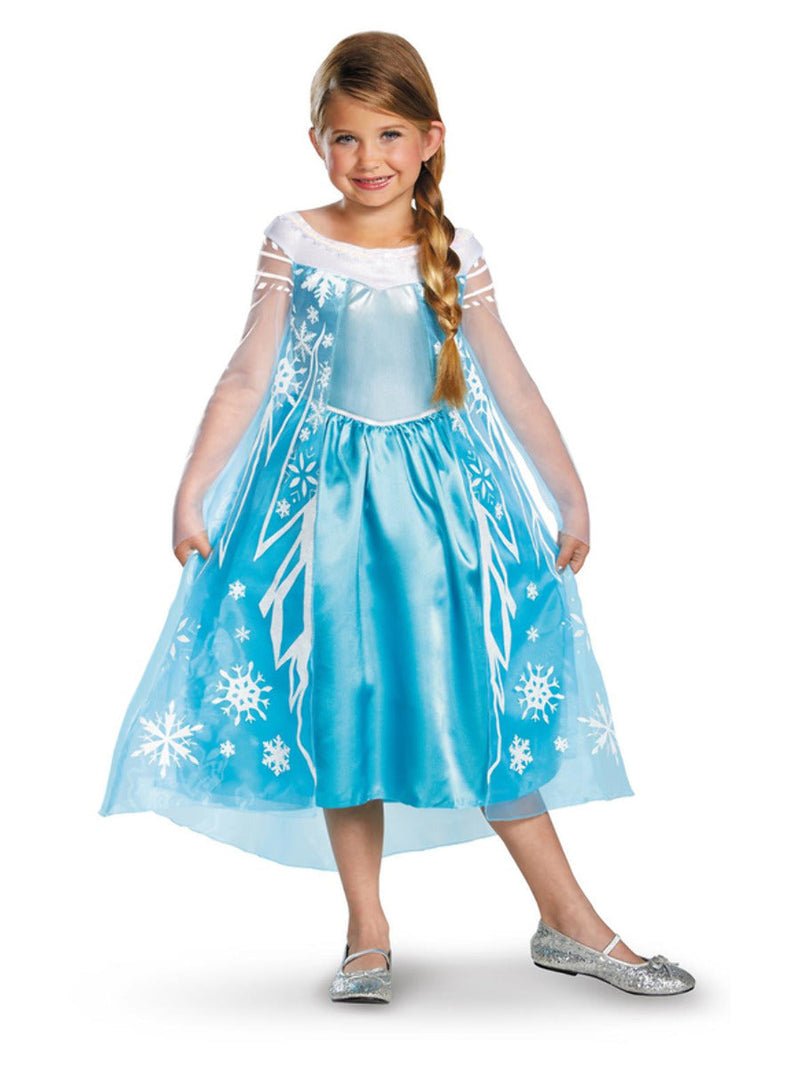 Disney Frozen Elsa Deluxe Costume Child Blue Dress Smiffys sm-129889 1
