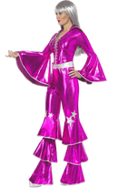 Costumes Australia 1970s Dancing Dream Costume Adult Pink Jumpsuit_3