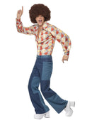 Costumes Australia 1970s Retro Mens Disco Costume Trousers Shirt_3