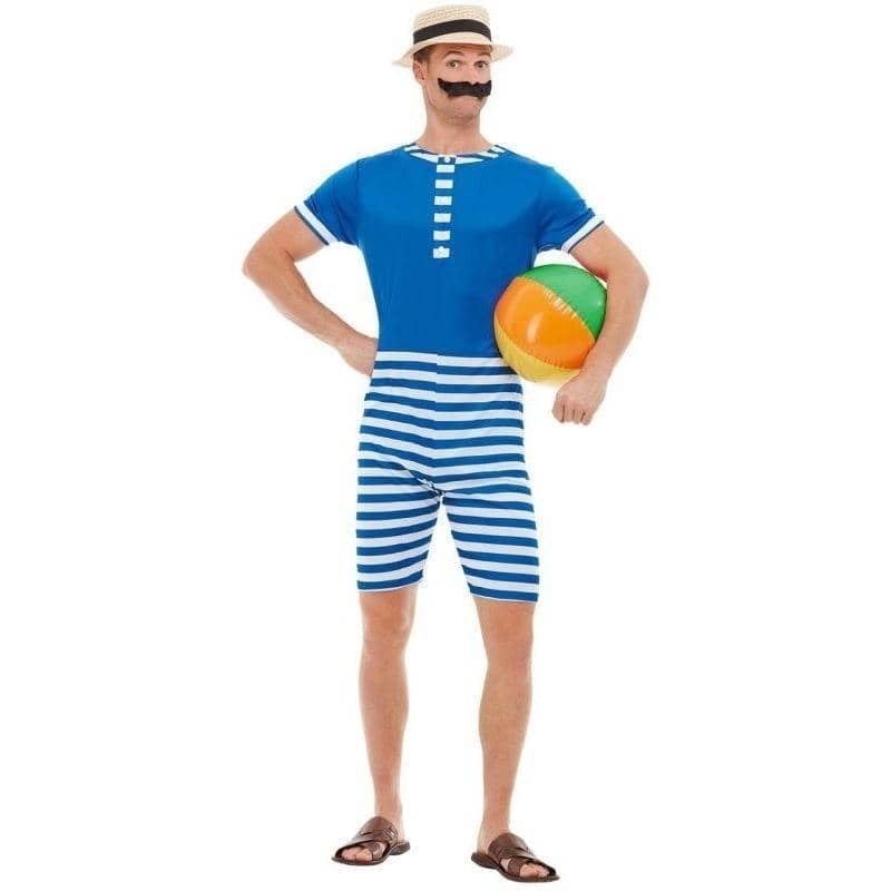 Costumes Australia 20s Bathing Suit Costume Adult Blue White_1