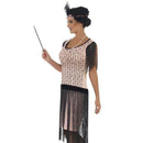 Costumes Australia 20s Coco Flapper Costume Adult Pink Dress Cigarette Holder Necklace Headpiece_3