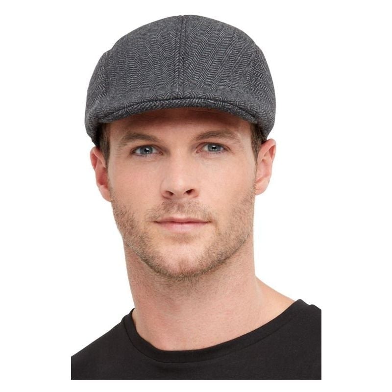 Costumes Australia 20s Gangster Flat Cap Grey_1