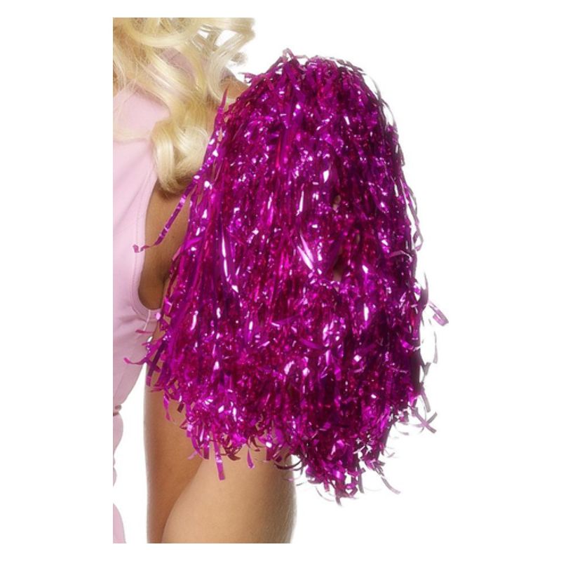 Pom Poms Metallic Pink Adult_1 sm-24173
