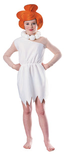 Wilma Flintstone Deluxe Costume Child Girls White Hanna Barbera