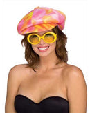 70S Yellow Disco Hat W/G Lasses Set