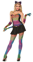 Leopard Party Animal Hosiery - Rainbow