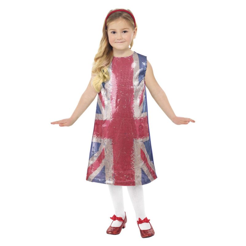 Union Jack All That Glitters Dress Child Blue_1 sm-42349L