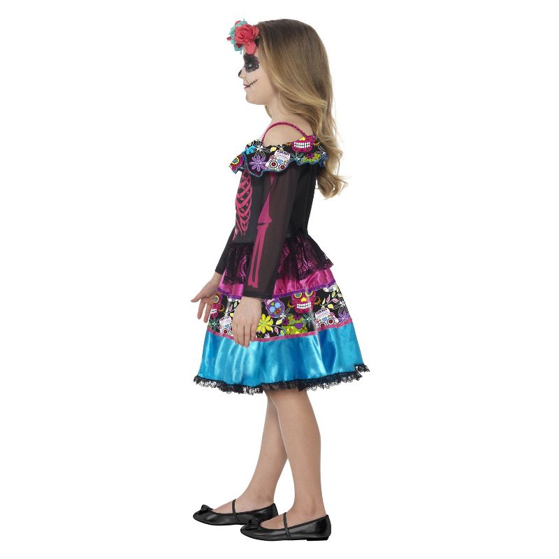Day of the Dead Sweetheart Costume Multi-Coloured Child_3 