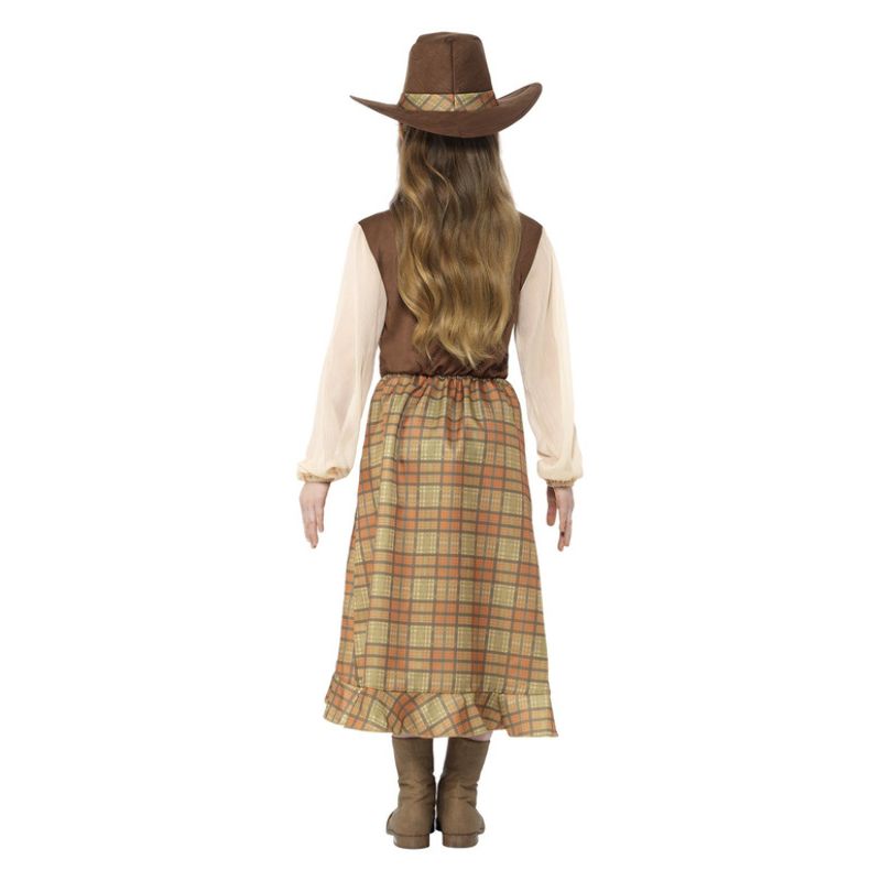 Cowgirl Kids Costume Brown Child Wild West Dress