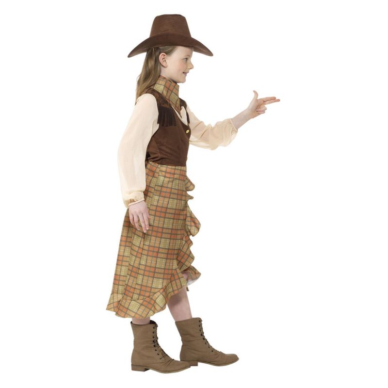 Cowgirl Kids Costume Brown Child Wild West Dress