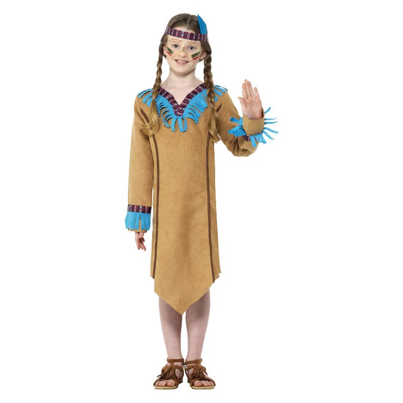 Native American Inspired Girl Costume Brown Child