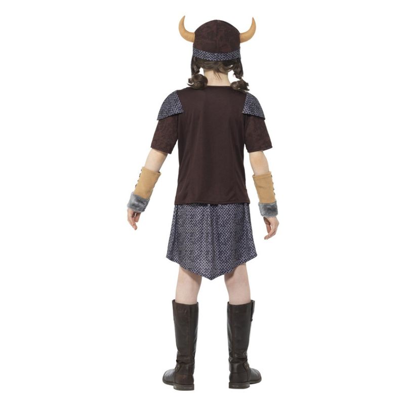 Viking Girl Costume Brown Child Warrior