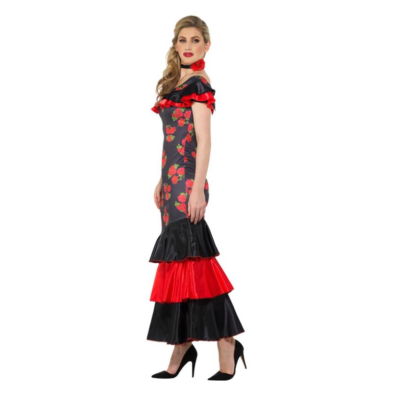 Flamenco Lady Costume Black & Red Adult