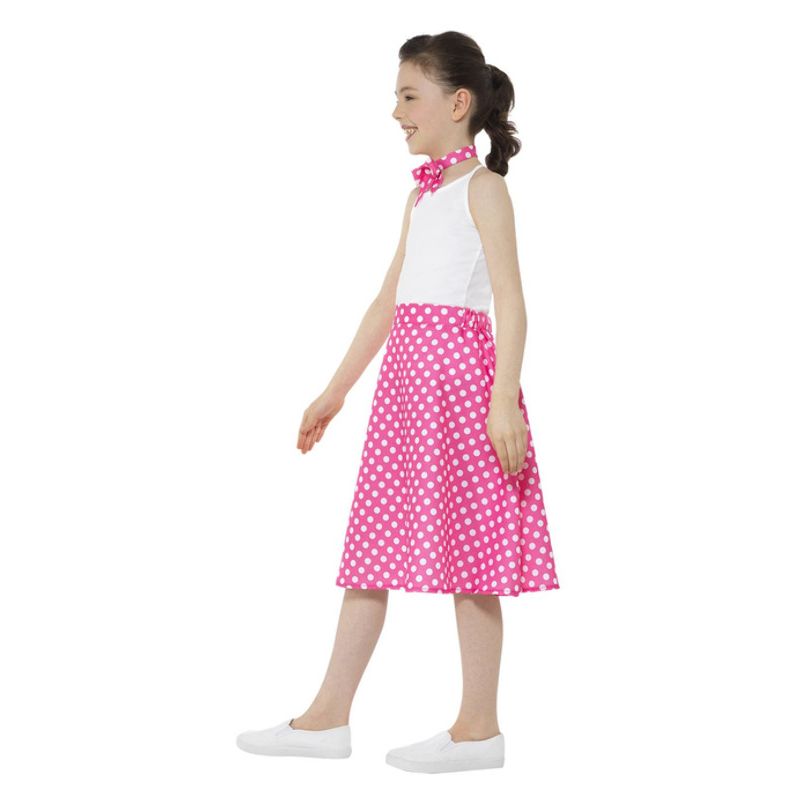 Kids 50s Polka Dot Skirt Pink Child
