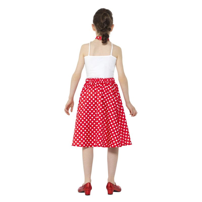 Kids 50s Polka Dot Skirt Red Child