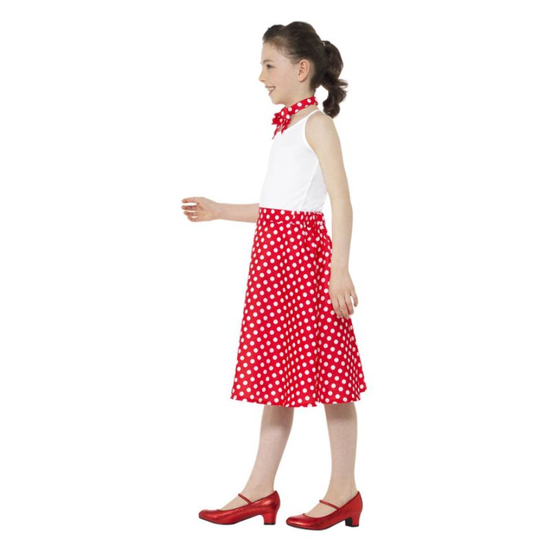 Kids 50s Polka Dot Skirt Red Child