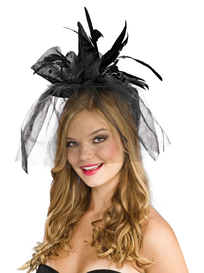 White Satin Mini Sailor Hat - Adult