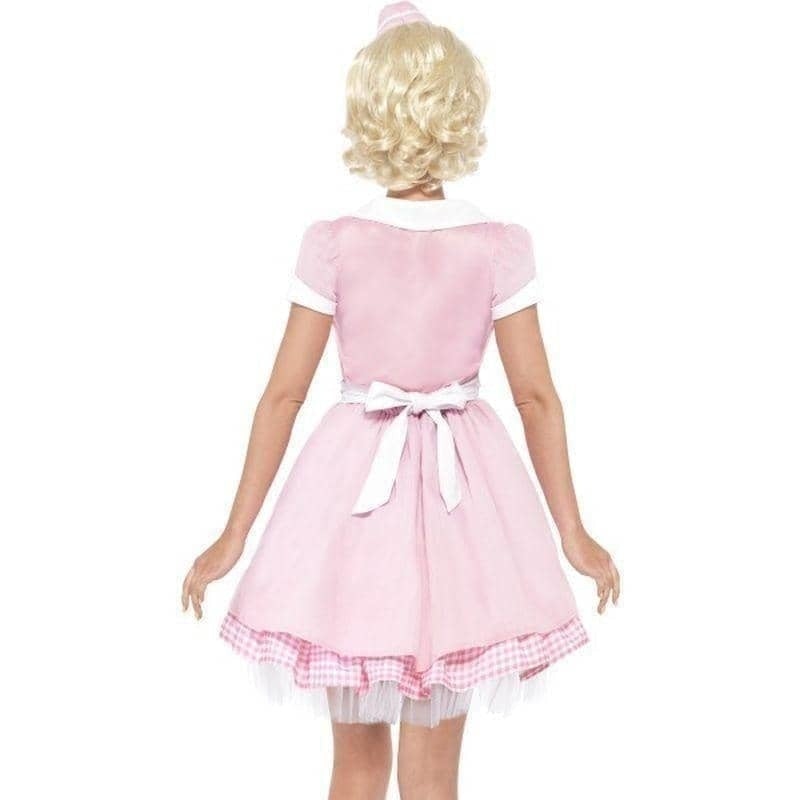 Costumes Australia 50s Diner Girl Costume Pink Dress Mini Hat_2
