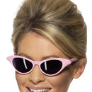 Costumes Australia 50s Flyaway Style Rock And Roll Sunglasses Adult Pink Costume Accessory_1