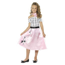 Costumes Australia 50s Poodle Girl Costume Kids Pink_2