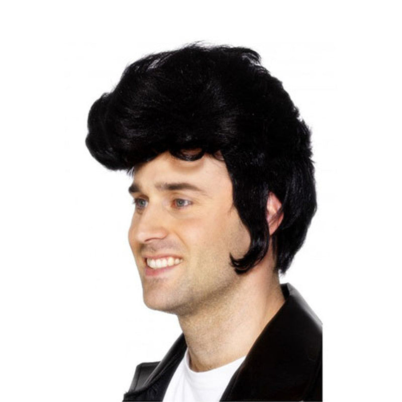 Costumes Australia 50s Rockstar Wig Adult Black Elvis Presley_1