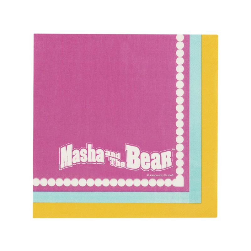 Masha and the Bear Tableware Party Napkins x16 Child Purple Pink_1 sm-51551