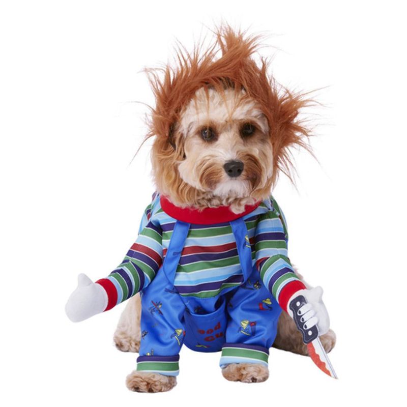 Chucky Pet Costume Dog Blue Orange Multi_1 sm-51612L