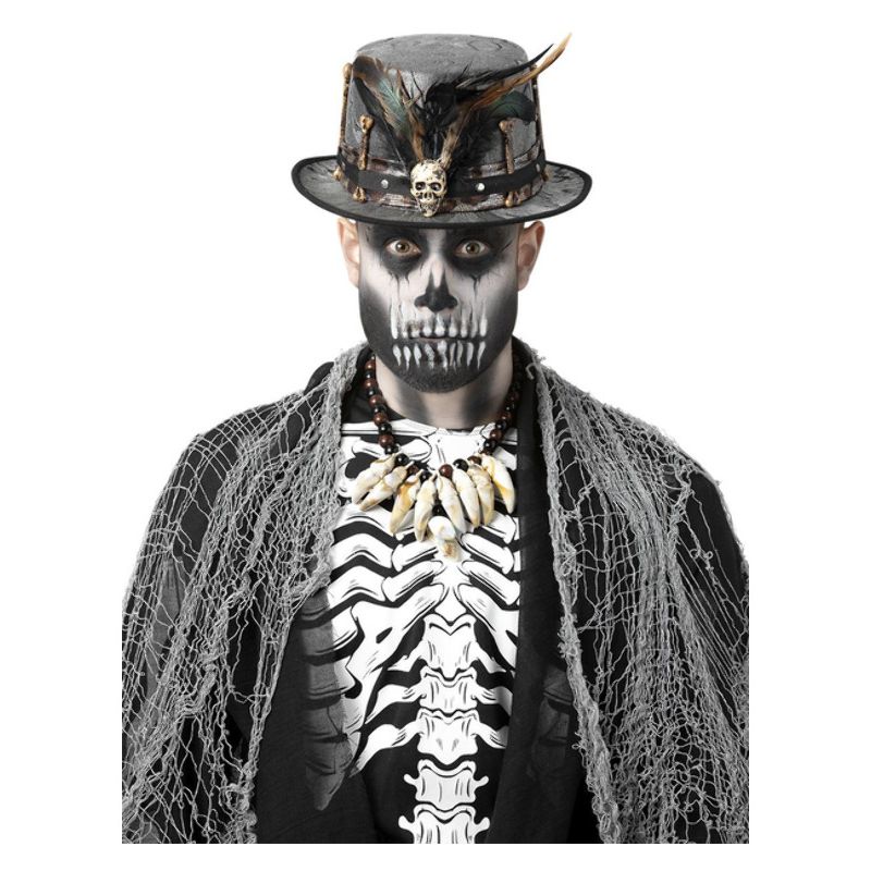 Witch Doctor Distressed Black Top Hat Adult_1 sm-52799