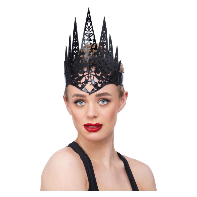 Black Filigree Queen Crown Headband Adult_1 sm-53004
