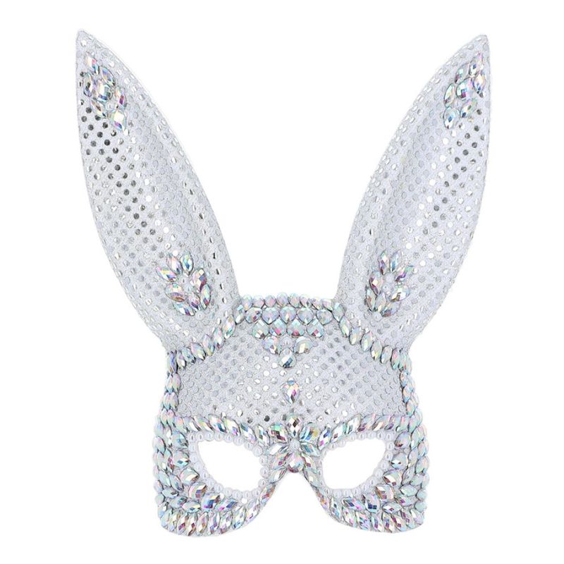 Fever Silver Jewel Bunny Mask Adult 1