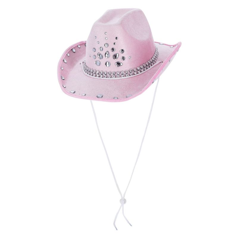 Baby Pink Rhinestone Cowboy Hat Adult 1
