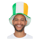 Deluxe St Patricks Day Top Hat Adult Green White Orange_1 sm-56391