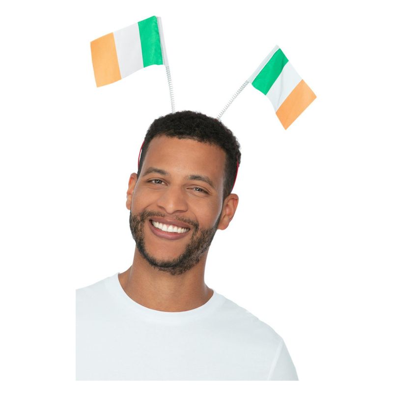 St Patricks Day Flag Bopper Headband Adult Green Orange White Red_1 sm-56400