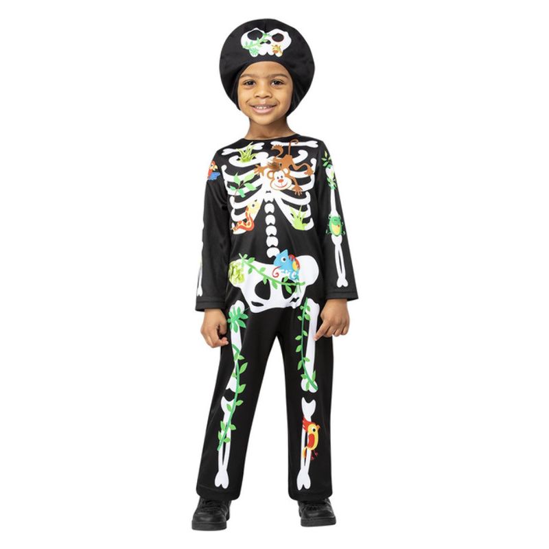 Jungle Skeleton Costume Child Multi_1 sm-56408S