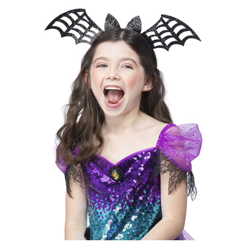 Bat Headband Black Glitter Child Purple_1 sm-56424